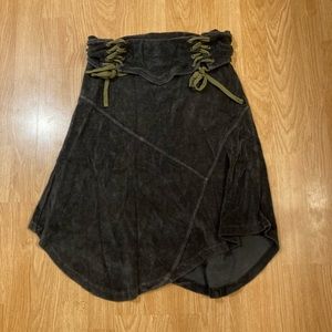 Nomads velvet tie up skirt